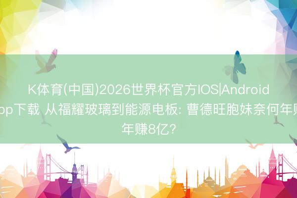 K体育(中国)2026世界杯官方IOS|Android手机app下载 从福耀玻璃到能源电板: 曹德旺胞妹奈何年赚8亿?