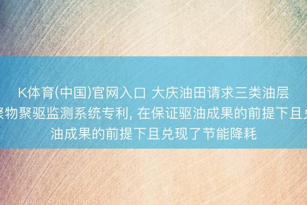 K体育(中国)官网入口 大庆油田请求三类油层含水回升期团聚物聚驱监测系统专利， 在保证驱油成果的前提下且兑现了节能降耗
