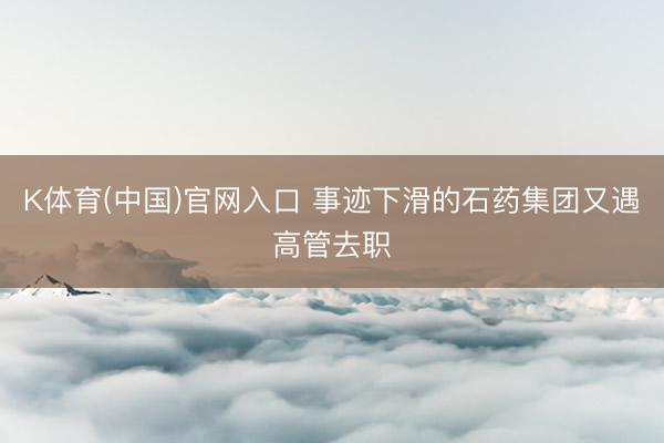 K体育(中国)官网入口 事迹下滑的石药集团又遇高管去职