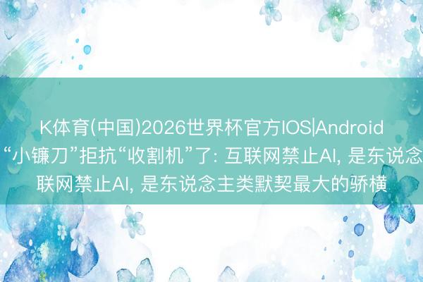 K体育(中国)2026世界杯官方IOS|Android手机app下载 别再用“小镰刀”拒抗“收割机”了: 互联网禁止AI， 是东说念主类默契最大的骄横