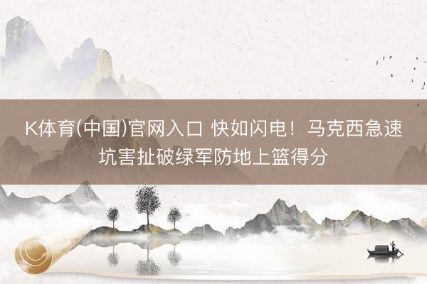 K体育(中国)官网入口 快如闪电！马克西急速坑害扯破绿军防地上篮得分