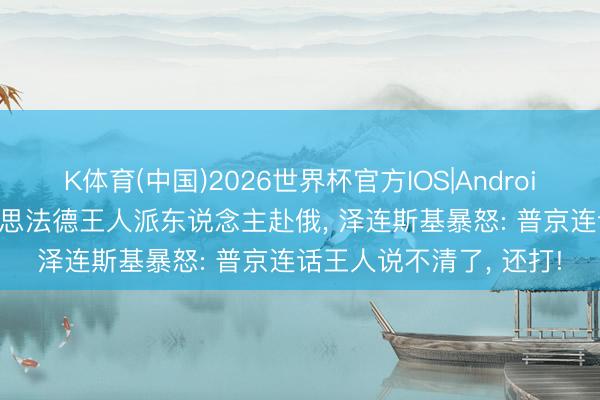 K体育(中国)2026世界杯官方IOS|Android手机app下载 中好意思法德王人派东说念主赴俄， 泽连斯基暴怒: 普京连话王人说不清了， 还打!