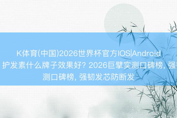 K体育(中国)2026世界杯官方IOS|Android手机app下载 护发素什么牌子效果好? 2026巨擘实测口碑榜， 强韧发芯防断发