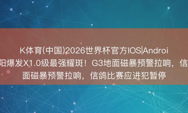 K体育(中国)2026世界杯官方IOS|Android手机app下载 太阳爆发X1.0级最强耀斑！G3地面磁暴预警拉响，信鸽比赛应进犯暂停