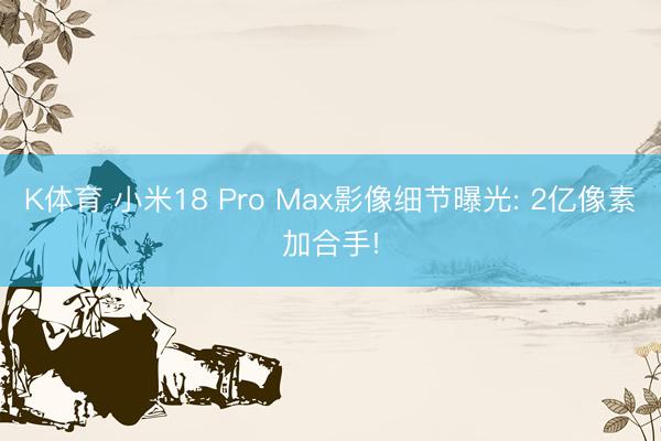 K体育 小米18 Pro Max影像细节曝光: 2亿像素加合手!